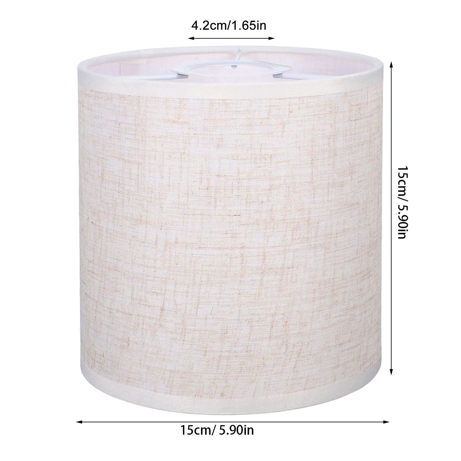 1Pcs Linen Fabric Lampshade Strong Metal Support Ceiling Light Lamp Shade Cloth Wall Lamp Supply 42Mm Hole Cloth Lampshade