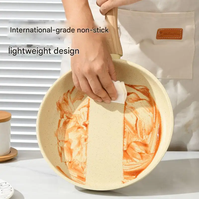 Maifan poêle en pierre poêle à Steak poêle à frire Wok omelette en céramique poêle antiadhésive domestique, cuisinière à gaz cuisinière à induction universelle