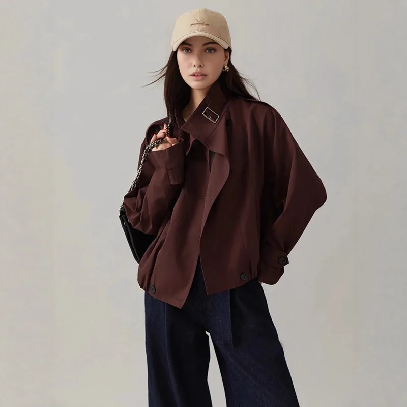 

New Short Coat Women's Loose High-end Stand-up Collar Small Top Traf Bershka Coat Women Winter Jacket Kot Ceket Kadın Acket