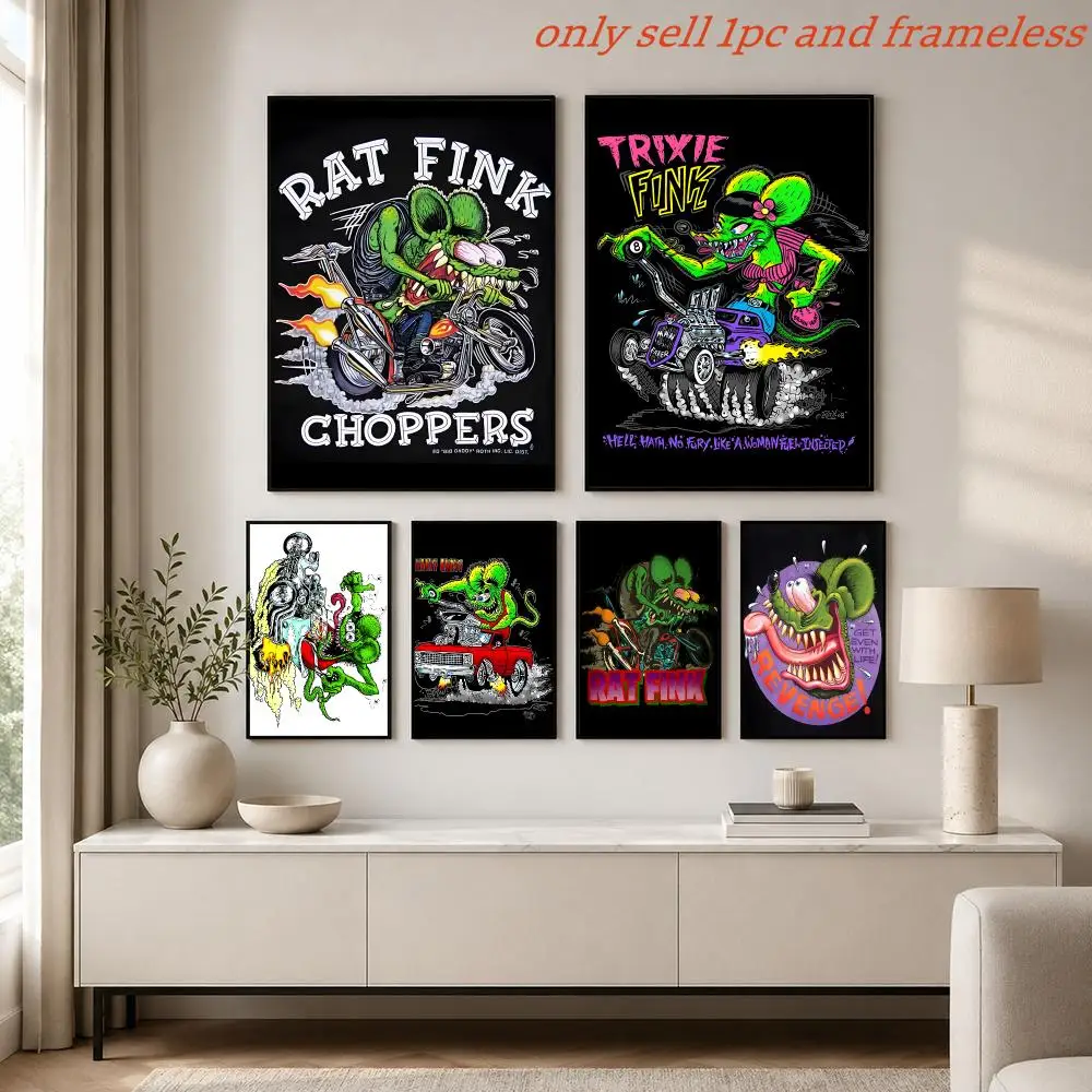 Green Mouse Culture R-Rat FinkS Poster Posters Sticky HD Quality Poster Wall Art Painting Study Wall De