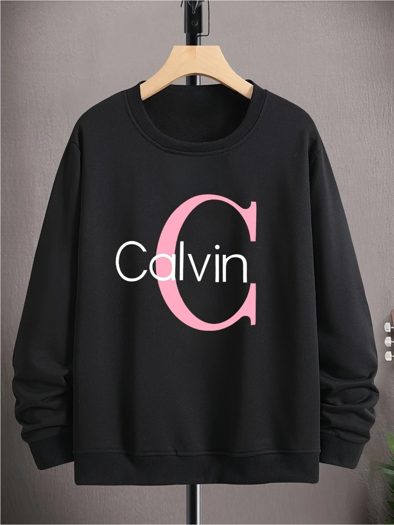 

Mens Long Sleeve T Shirt Pink 2025 Autumn Winter Round-neck Hoodie Is for Both Men and Women Top