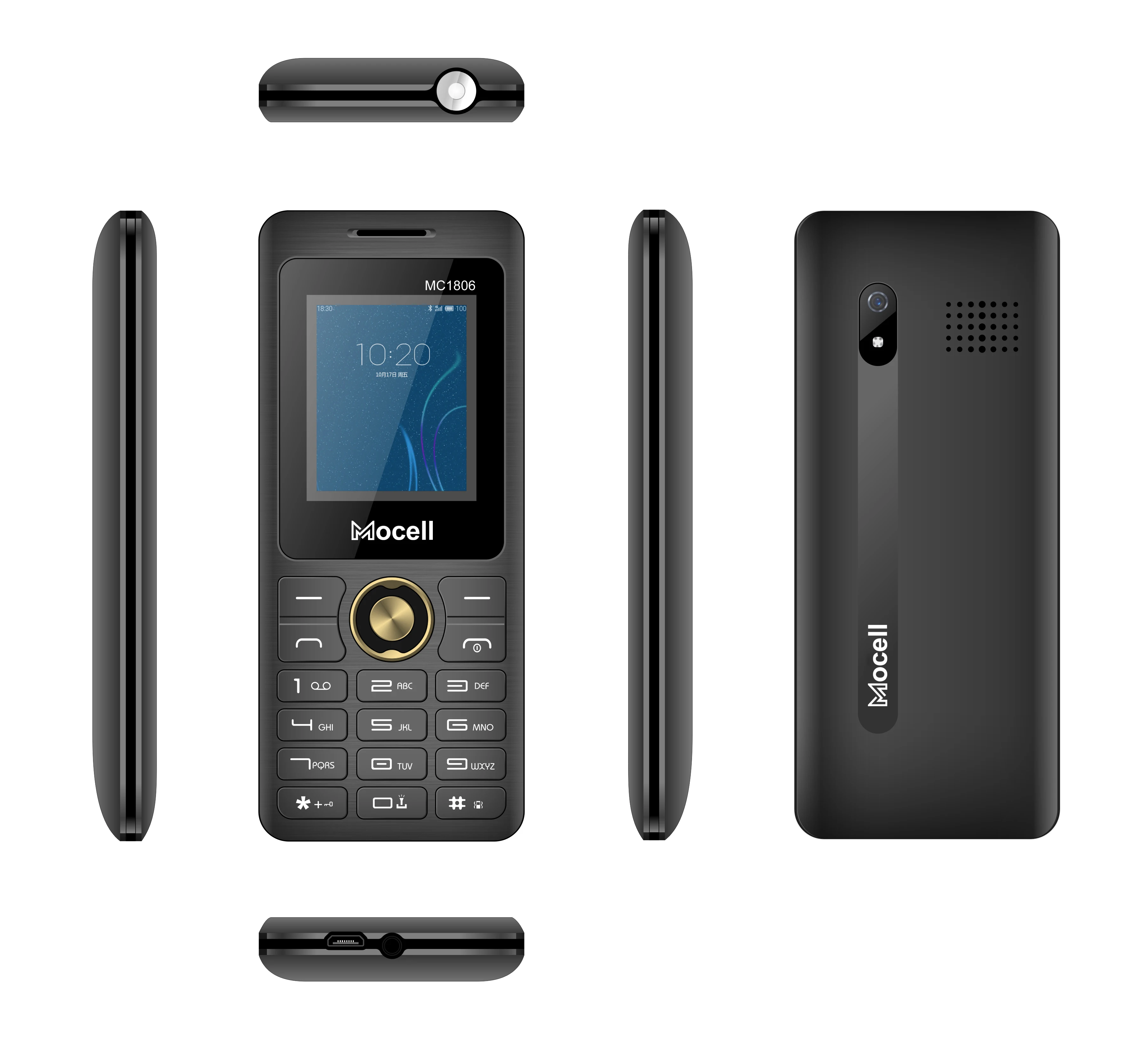 

Mocell MC1806 Feature Phone 1.77" Display Digital Camera Dual Sim Loud Speaker MP3 MP4 FM Radio Sound Recorder Senior Phone