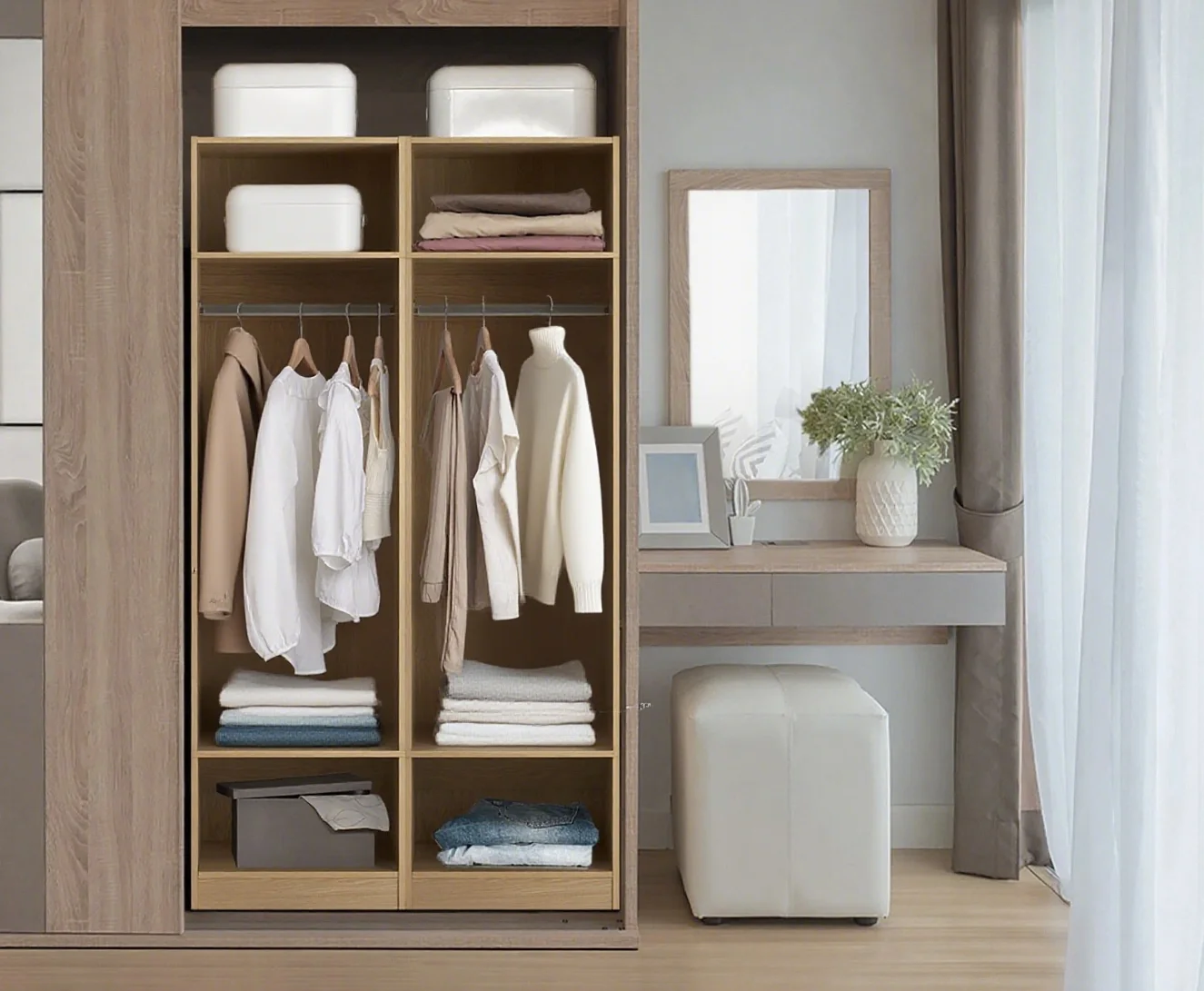 خزائن مخصصة خزانة أثاث غرفة المعيشة خزانة الملابس خزانة غرفة النوم أثاث غرفة نوم صندوق تخزين ملابس 3 رفوف #6