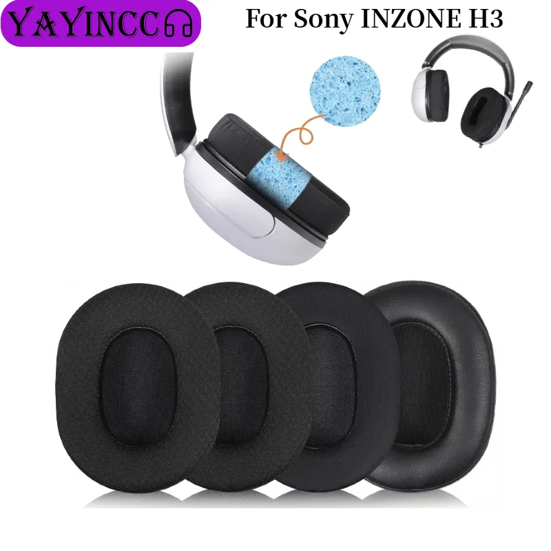 

Replacement breathable mesh fabric Earpads For Sony INZONE H3 Earmuffs Ultra-soft Sponge Cushion Cover Repair Parts Headphone