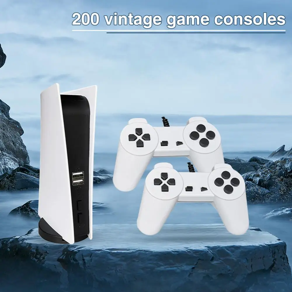 NEW GS5 Game Console 8 Bit USB Wired Handheld Game Player 200 Classic Games Retro AV Output TV Gaming Console For Child