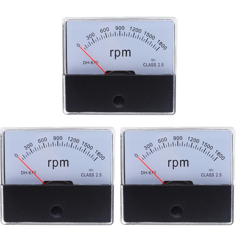 DH670 rpm meter speed counter DC tachometer for frequency converter inverter1800 rpm dc10v DH-670 panel meter