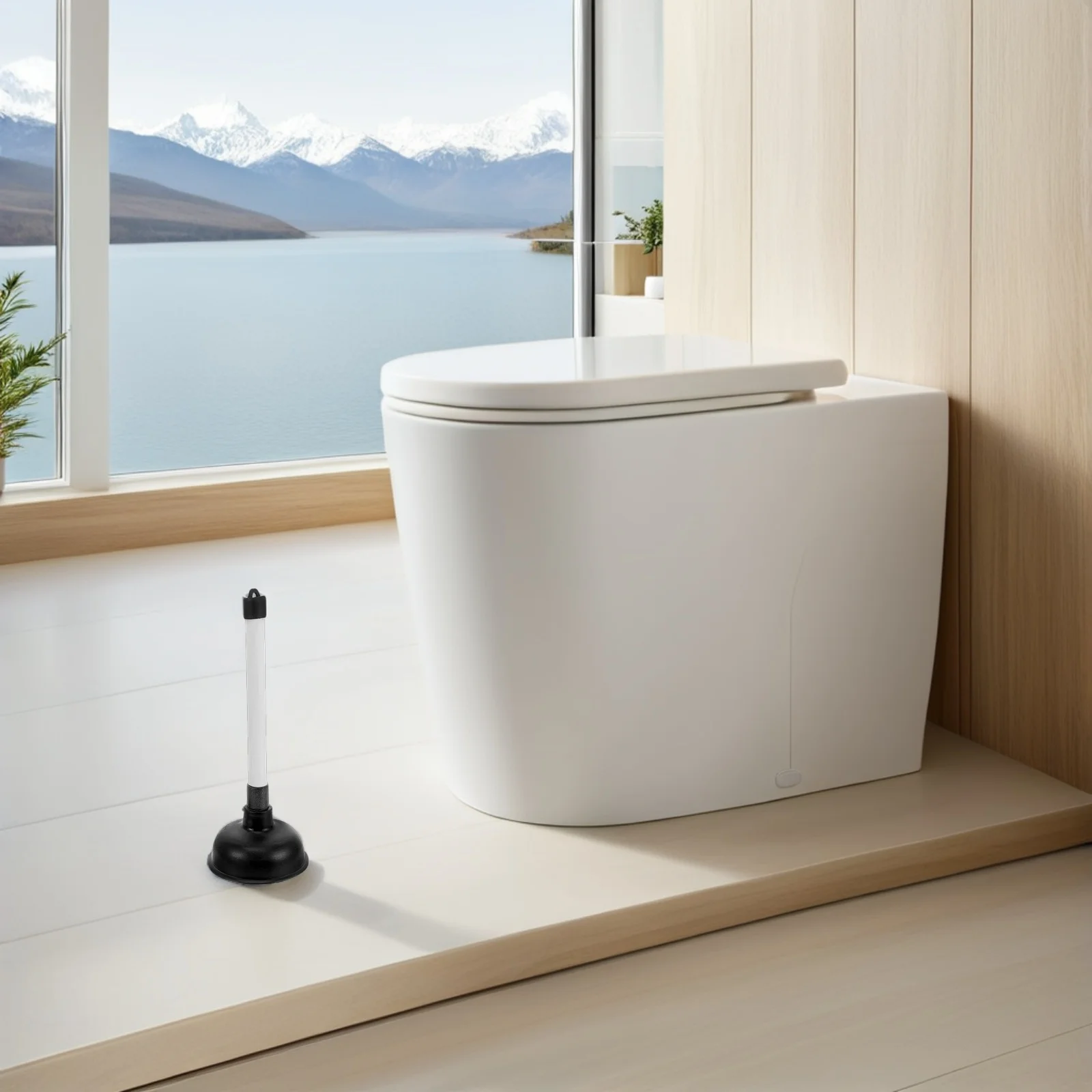 

4Pcs Toilet Bowl Unclogger Rubber Plunger Multi-Purpose Bathroom Sink Clog Remover Tool Powerful Suction Ergonomic Handle