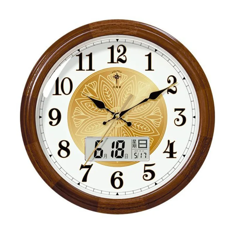 

Solid Wood Wall Clock Minimalism Living Room Clock Vintage Quartz Clocks Bedroom Wall Accessories Astethic Decoration Rooms