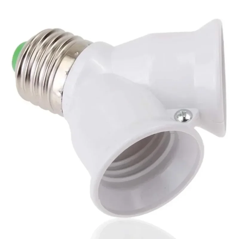 Screw E27 LED Base Light Lamp Bulb Socket E27 To 2-E27 Splitter Adapter Lamp Holder E27 Socket Bulb Holder