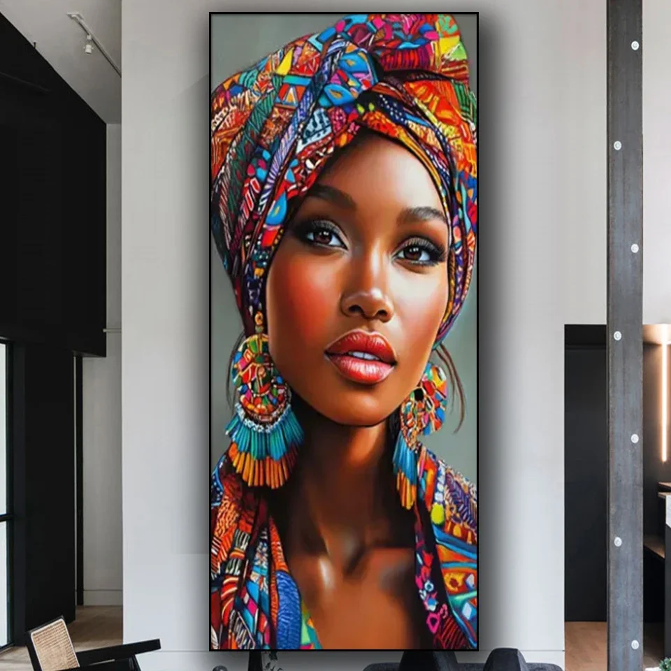 Colorful African Headscarf for Women diy Diamond Painting Art New 2026 Diamond Mosaic Cross Stitch Kits Home Decor