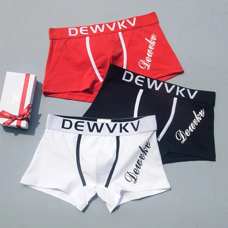 

3pcs Men Cotton Boxer Briefs Multi Color High Quality Youth Underwear Soft Comfortable Breathable