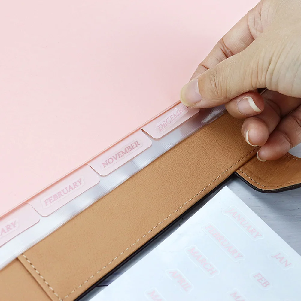 

8 Sheets PVC Binder Dividers Separator Tabs for 3 Rings Folder Material ganize Notebook Planner Office School Supplies