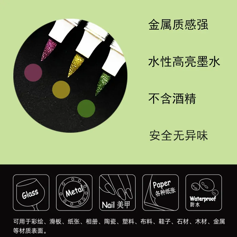DOLOHA Doloha Metallic marker pen direct liquid Soft Head Mech model specific Paint color water-based complementary 3D printing view 4
