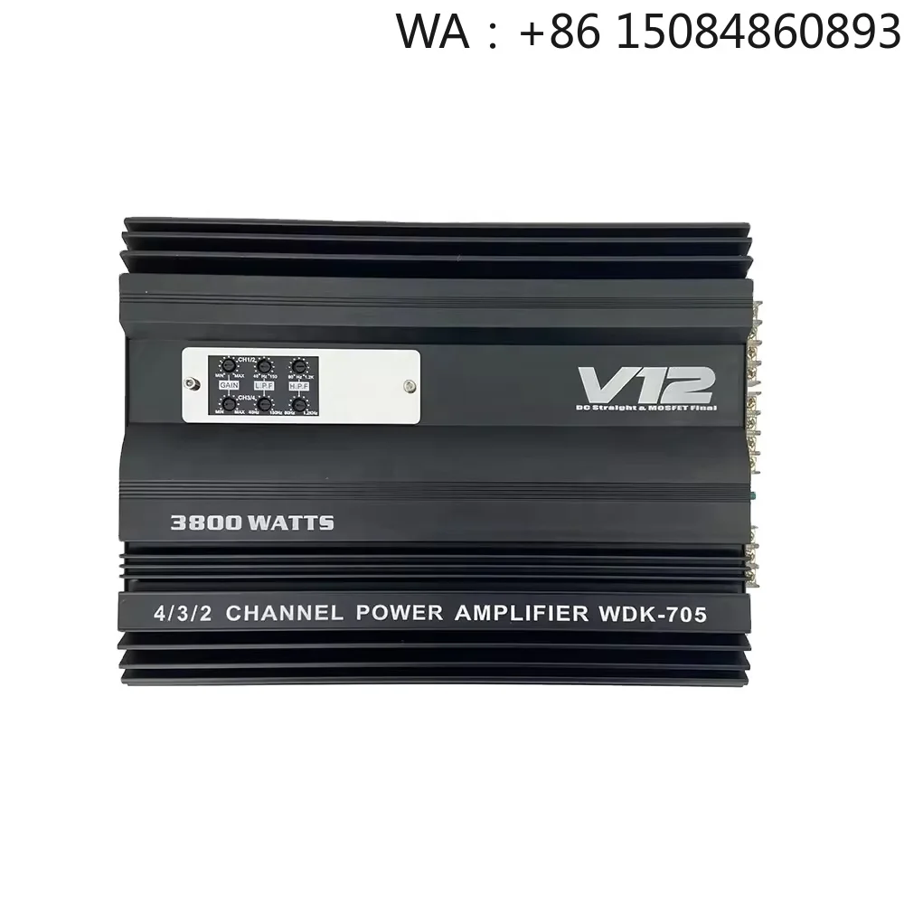 Car modification DIY car enthusiast fever4 Channel High Power Car Audio Unit 3800W Professional Class AB Sound Digital for Auto