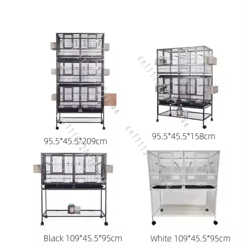 Custom Large Fully Transparent Stainless Steel Parrot Cage, Wire Mesh Bird House for Macaw Pet Birds