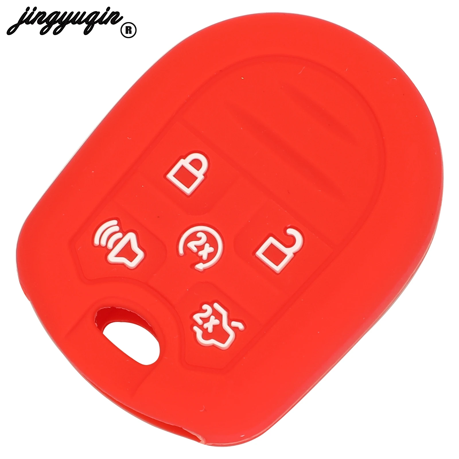 Silicone 5 Buttons For Ford Expedition Explorer Flex Taurus Lincoln MKZ Navigator Silicone Car Smart Remote Key Case Cover