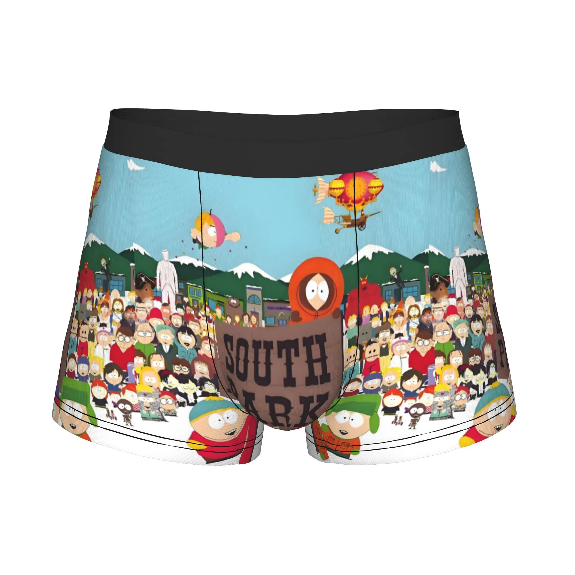 S-SouthParks Destroyer Boxer Shorts For Homme 3D Print Animation Underwear Panties Briefs Soft Underpants