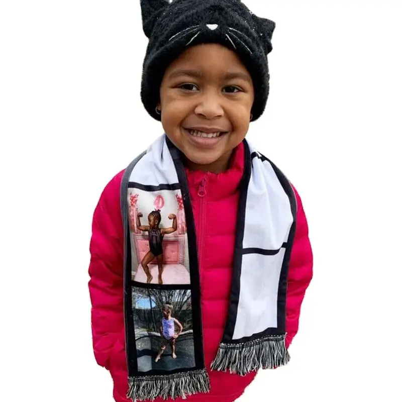 Free Shipping 20Pcs/Lot Sublimation Blank 6 Panel Kid Scarf Wrap For Kid Gifts