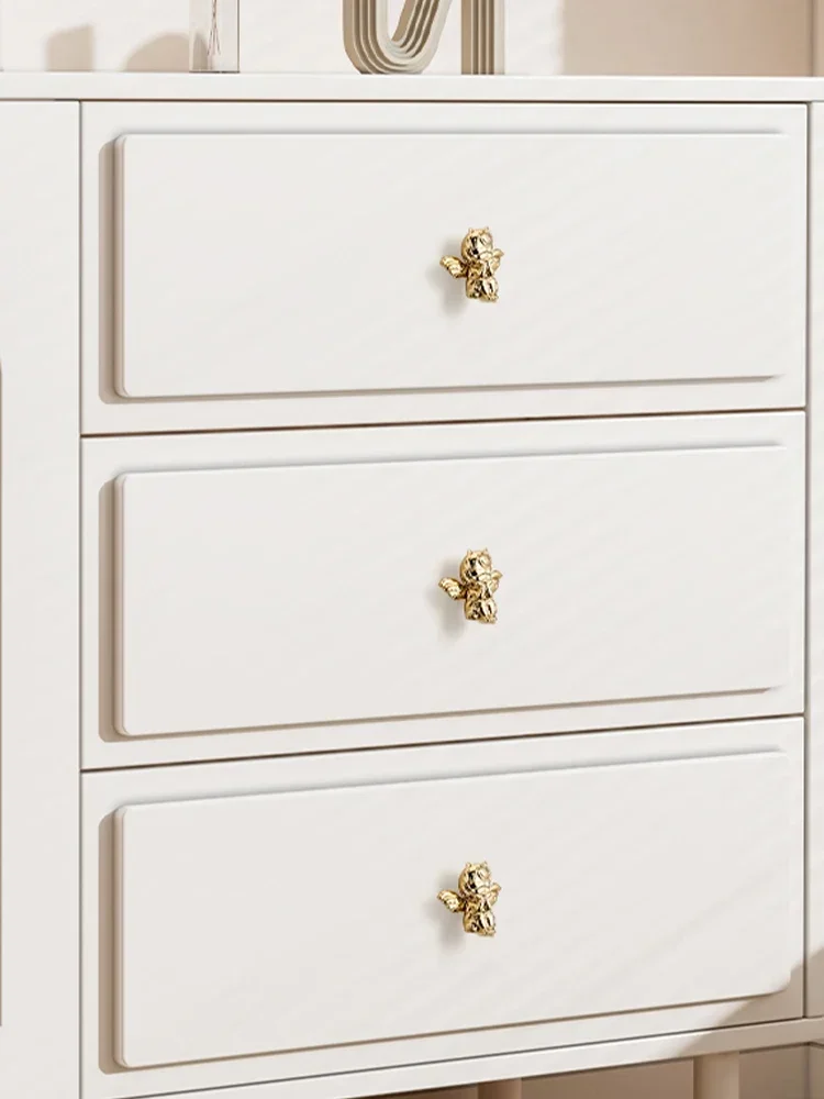 Angel Kitchen Cabinet Door Handles Light Luxury Wardrobe Drawer Knobs Modern and Simple Single Hole Bright Gold Chrome