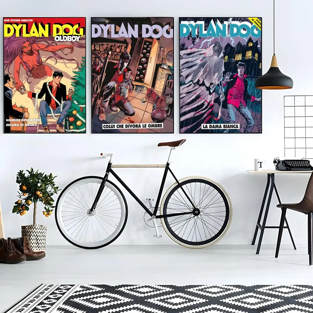 Anime D-Dylan dog Poster Sticky Poster Paper Sticker DIY Room Bar Cafe Wall Decor Gift