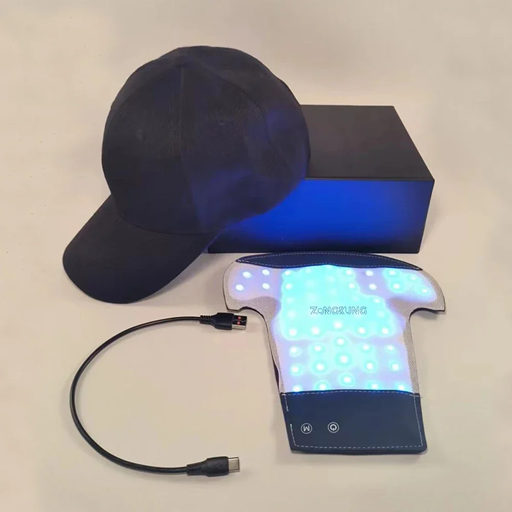 LED Red Light Therapy Cap Hair Fast Growth Red & Infrared Light Therapy Device for Hair Loss Treatment with USB Charging