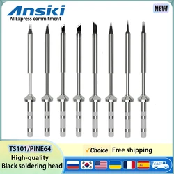 TS101 TS100 Pinecil V2 High-quality Replacement Black soldering head Quick Heating Stable Temperature More Durable TS Black Set