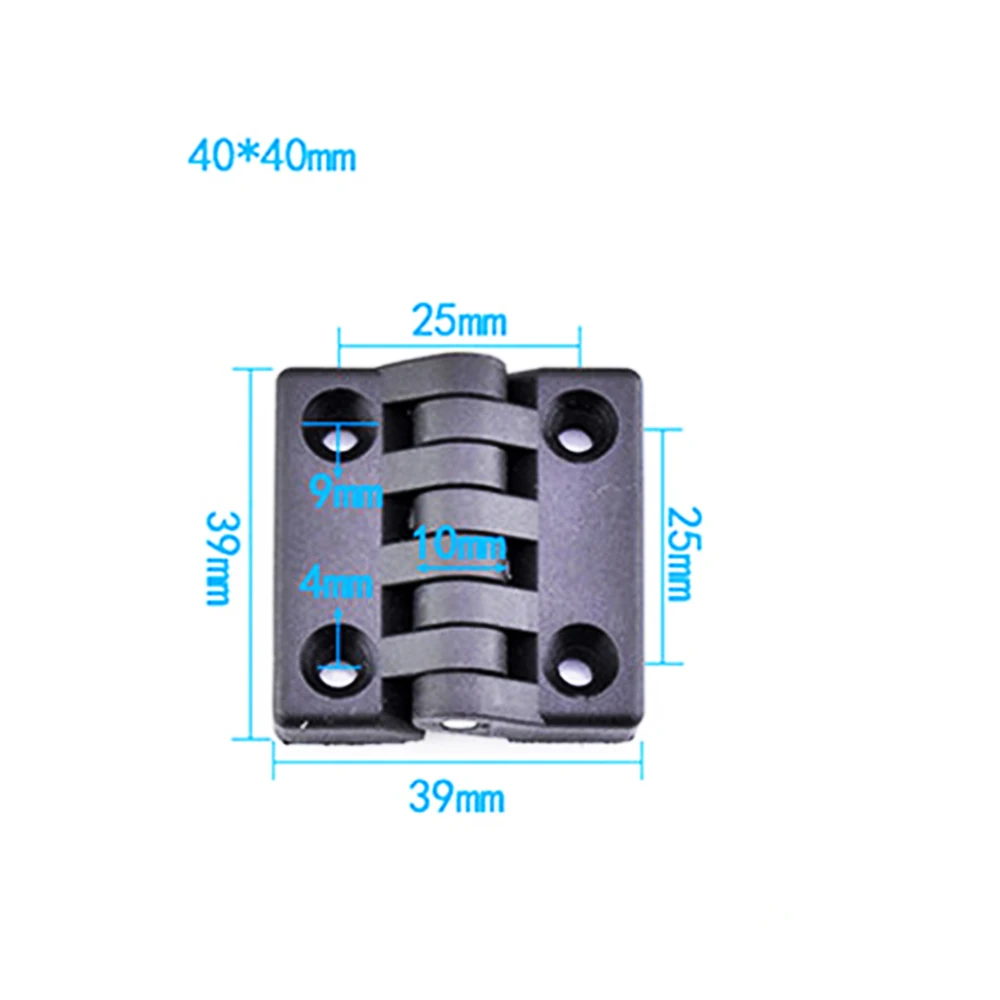 Small Hinges Black Mini Plastic Door Bearing Butt Cabinet Drawer Jewellery Box Hinge for Furniture Hardware