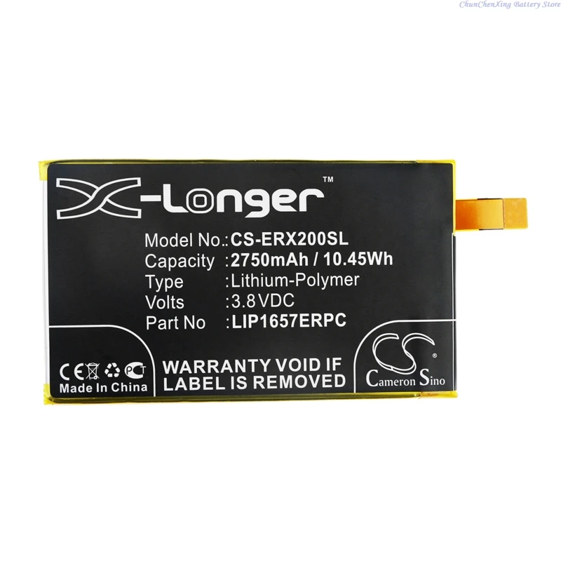 Cameron Sino 3.8V 2750mAh Mobile, SmartPhone Battery 1310-1071,LIP1657ERPC for Sony H8314, H8324, SO-05K, Xperia XZ2 Compact
