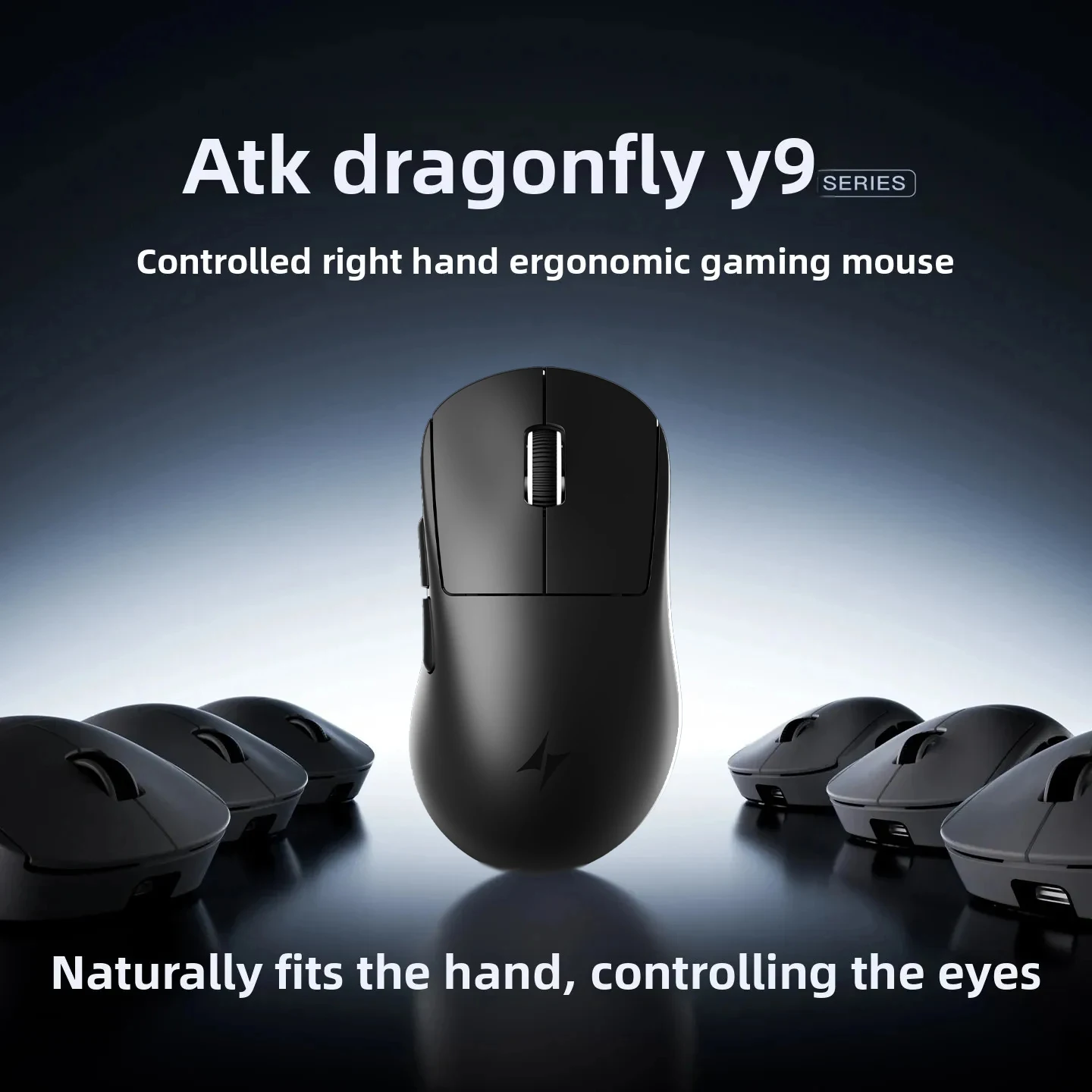 

ATK Dragonfly Y9 Tri-Mode Dual 8K Wireless Ergonomics Gamer Mouse Paw3950Ultra Customized Long Battery Life Gaming Accessories