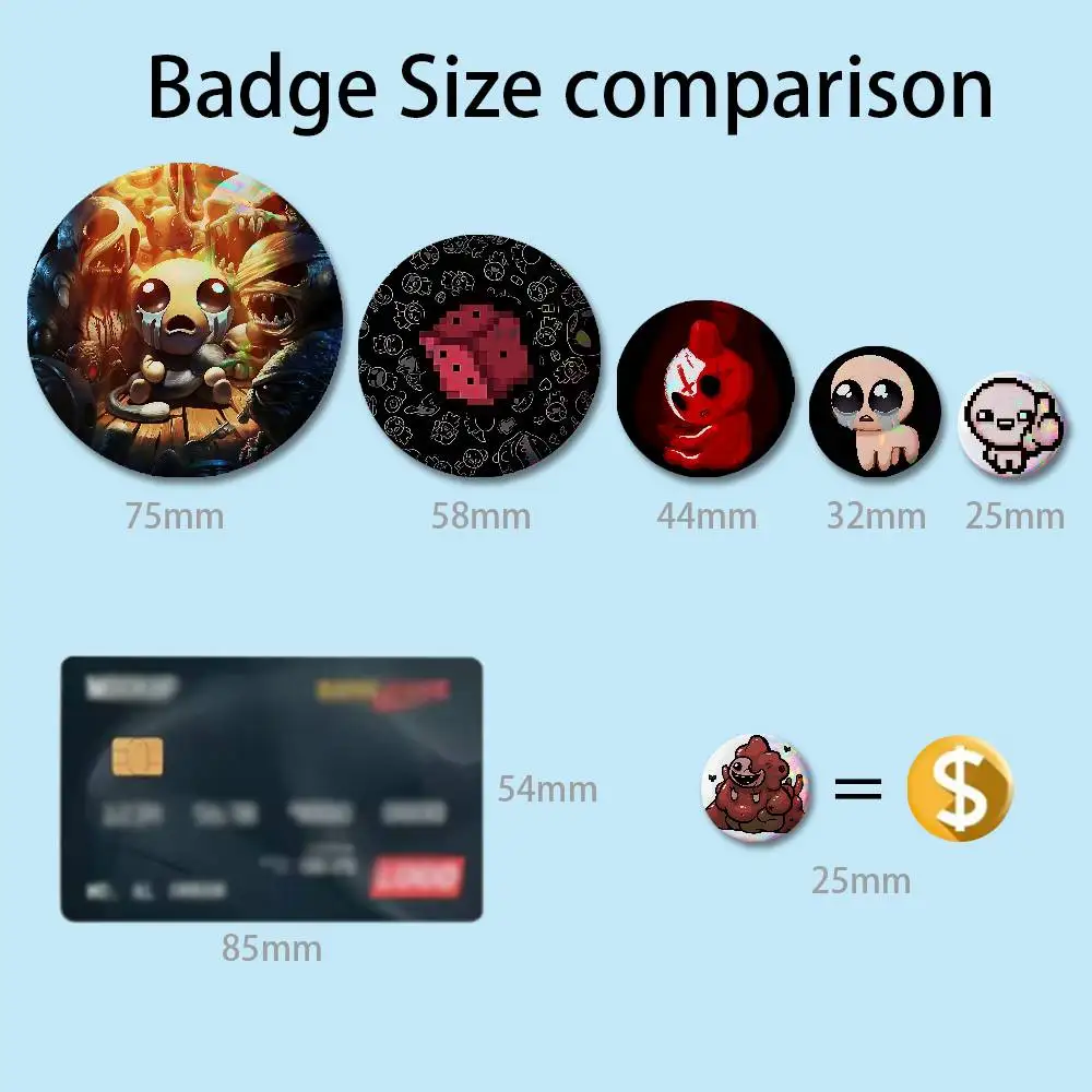 Cool The B-Binding of I-Isaac Enamel Pin Tinplate Round Brooch Cosplay Nijigen Otaku Culture Badges 58mm 44mm 32mm 75mm 25mm