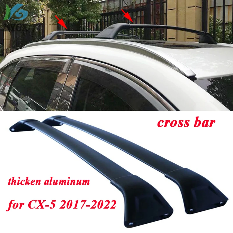 OE roof rack roof rail cross bar for Mazda new CX-5 2017-2022,thicken aluminum alloy,guarantee match for original roof rack