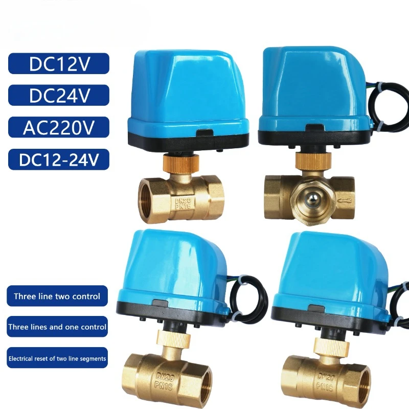 

1/2 "- 2"caliber Brass electric two-way valve motorized ball valve for central air conditioning system floor heating system, etc