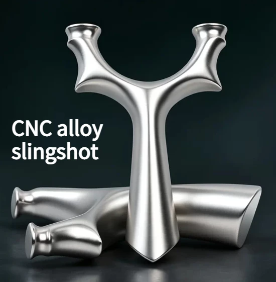 CNC Alloy High-precision Adult Outdoor EDC Specific Long-range Combat Thickened Flat Rubber Band Portable Hunting Equipment