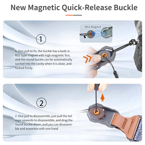 Imagen 2 del producto XILETU Correa de muñeca para cámara Correa de mano ajustable de liberación rápida para cámara DSLR SLR sin espejo Fotografía al aire libre