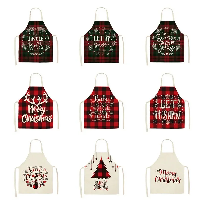 

Linen Merry Christmas Apron Christmas Decorations for Home Kitchen Accessories 2024 Christmas Natal Navidad 2025 New Year Gifts