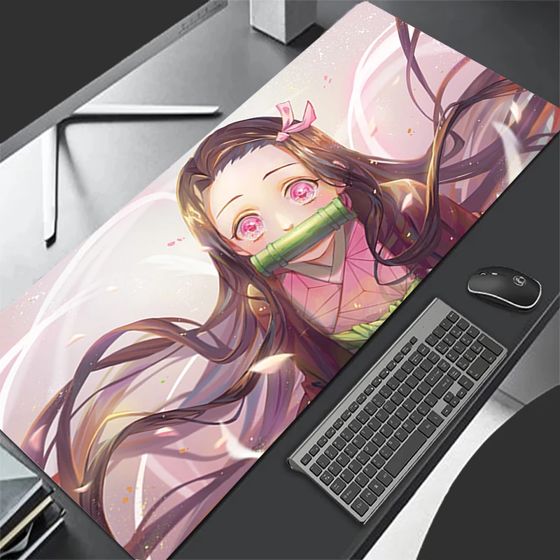 Mouse Pads D-Demon S-Slayer Kamado Nezuko Gamer Mousepads Gaming Mousepad Keyboard Mat Desk Pad For Computer Laptop Mouse Pads