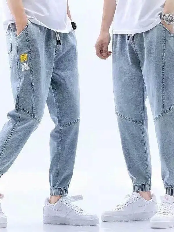 Calças Jeans Plus Size Masculinas e Femininas, Estilo Urbano Casual, Caimento Solto