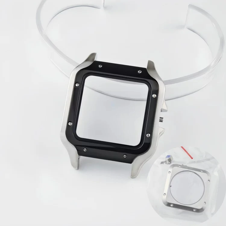 38mm Mod Santo Watch Case and Strap Fit For 7S26 NH35 NH36 Watch Case Transparent Back Cover Case Bracelet Kit