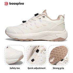 Baasploa New Hiking Shoes Women Casual Lightweight Breathable Walking Shoes Female Outdoor Mesh Climbing Anti-slip Sneakers
