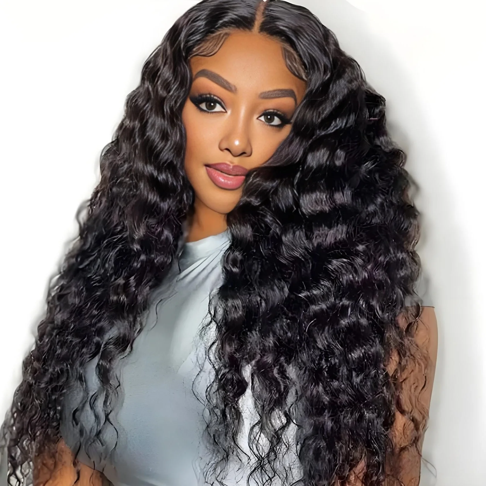 

250 Density Water Wave Human Hair Wig 13x4 13x6 Hd Deep Wave Lace Frontal Wig Brazilian Transparent 40 Inch Curly Lace Front Wig