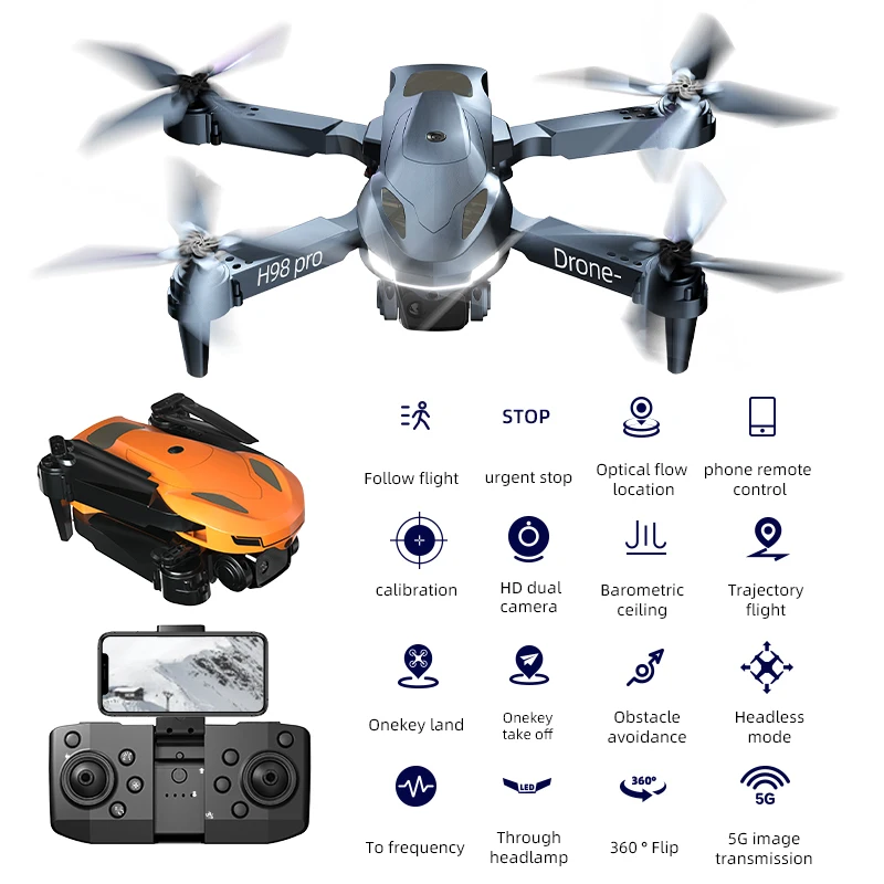 

Dron 5G 4K Professional Drone HD Dual Camera Aerial Four Axis Aircraft Obstacle Avoidance RC Helicopter Dron For Adult Toys