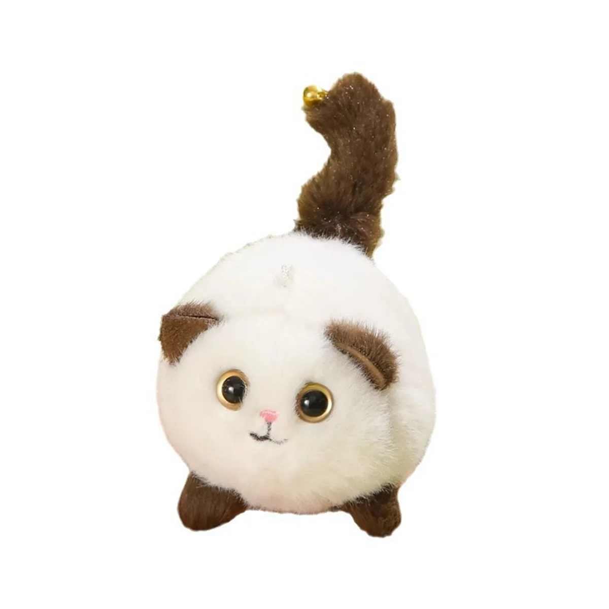 A Wag Tail Cat Plush Toy Soft and Comfortable Stuffed Animal Move and Swing Rotating Cat Doll Toy Gift Home Ornaments