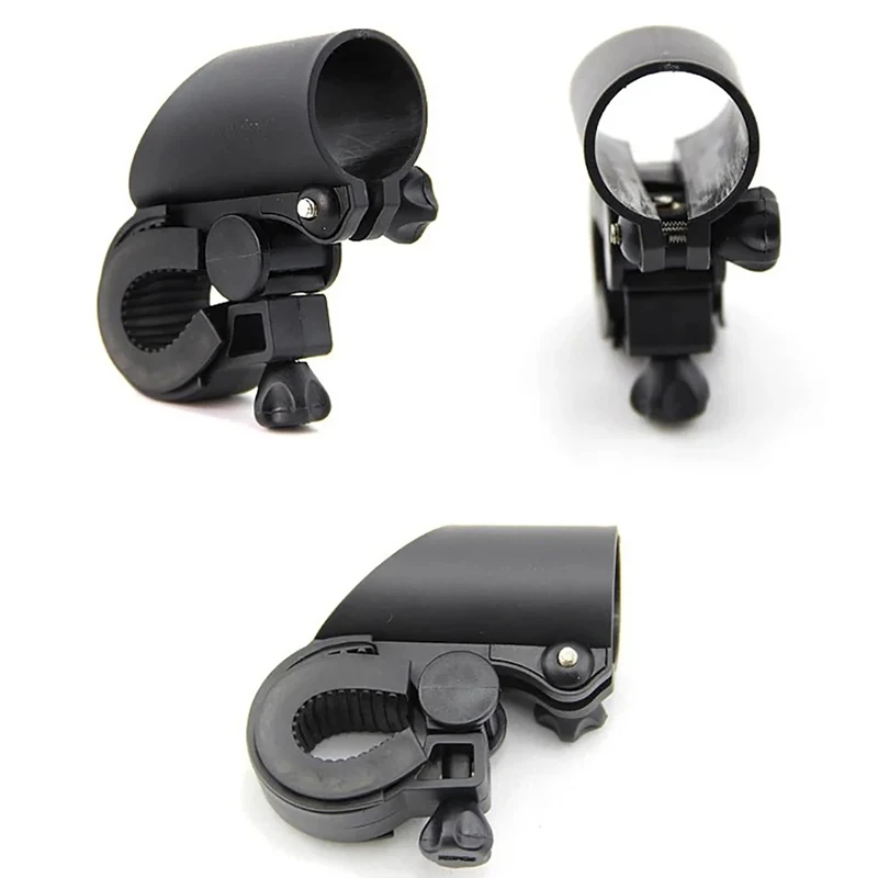 Black Cycling Handlebar Mount Light Holder Bike Flashlight LED Torch Clip Clamp Universal Bicycle Flashlight Holder Mount