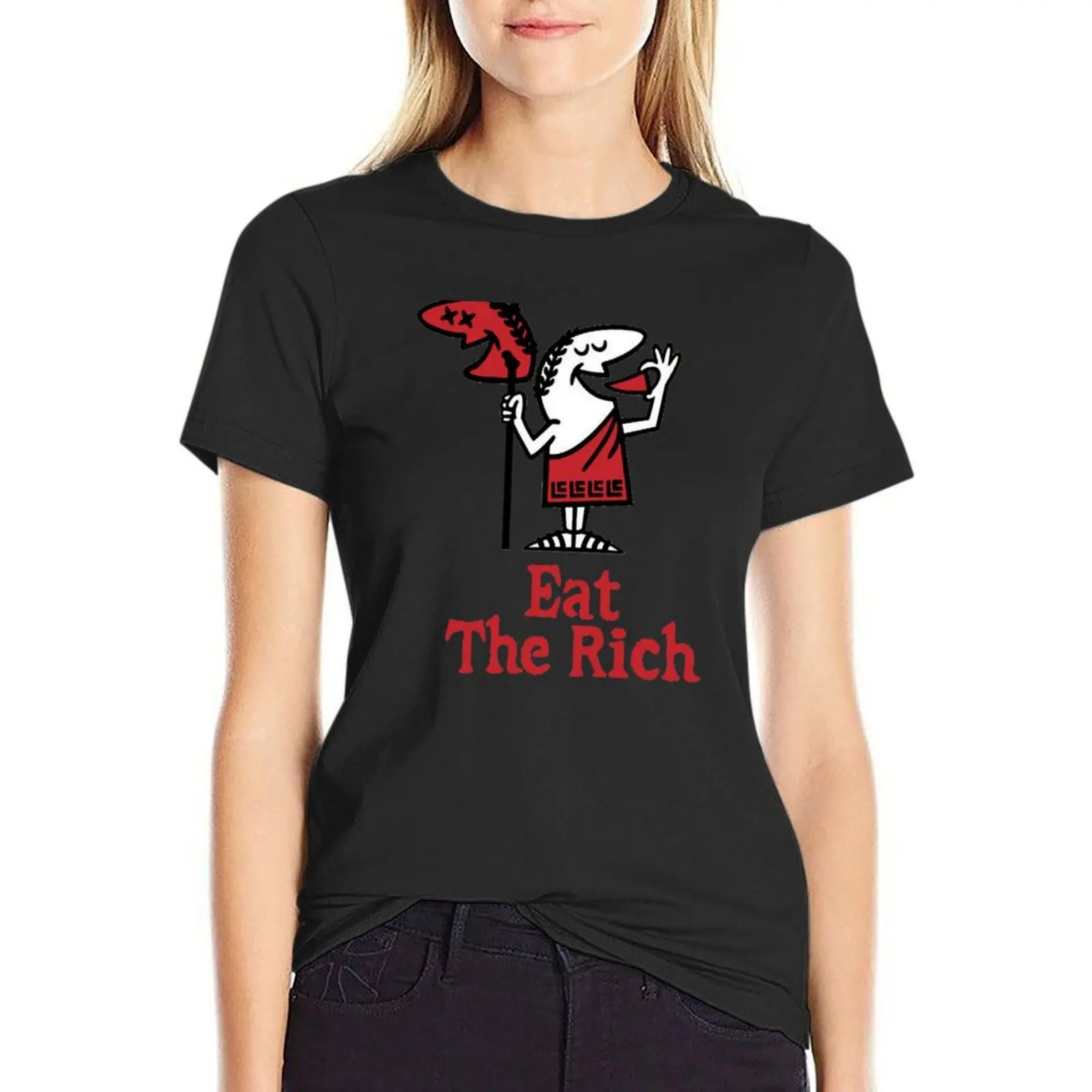 Eat The Rich T-Shirt quick drying plain hippie clothes customs design your own Women's t-shirt