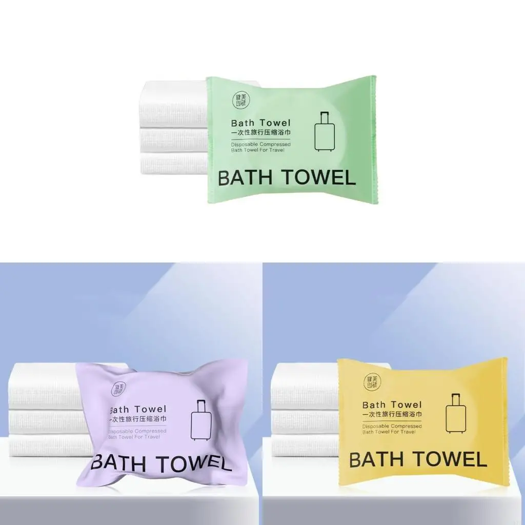 

97QD 70x140cm Large Travel Disposables Bath Towel Thick Compressed Non-Woven Towels