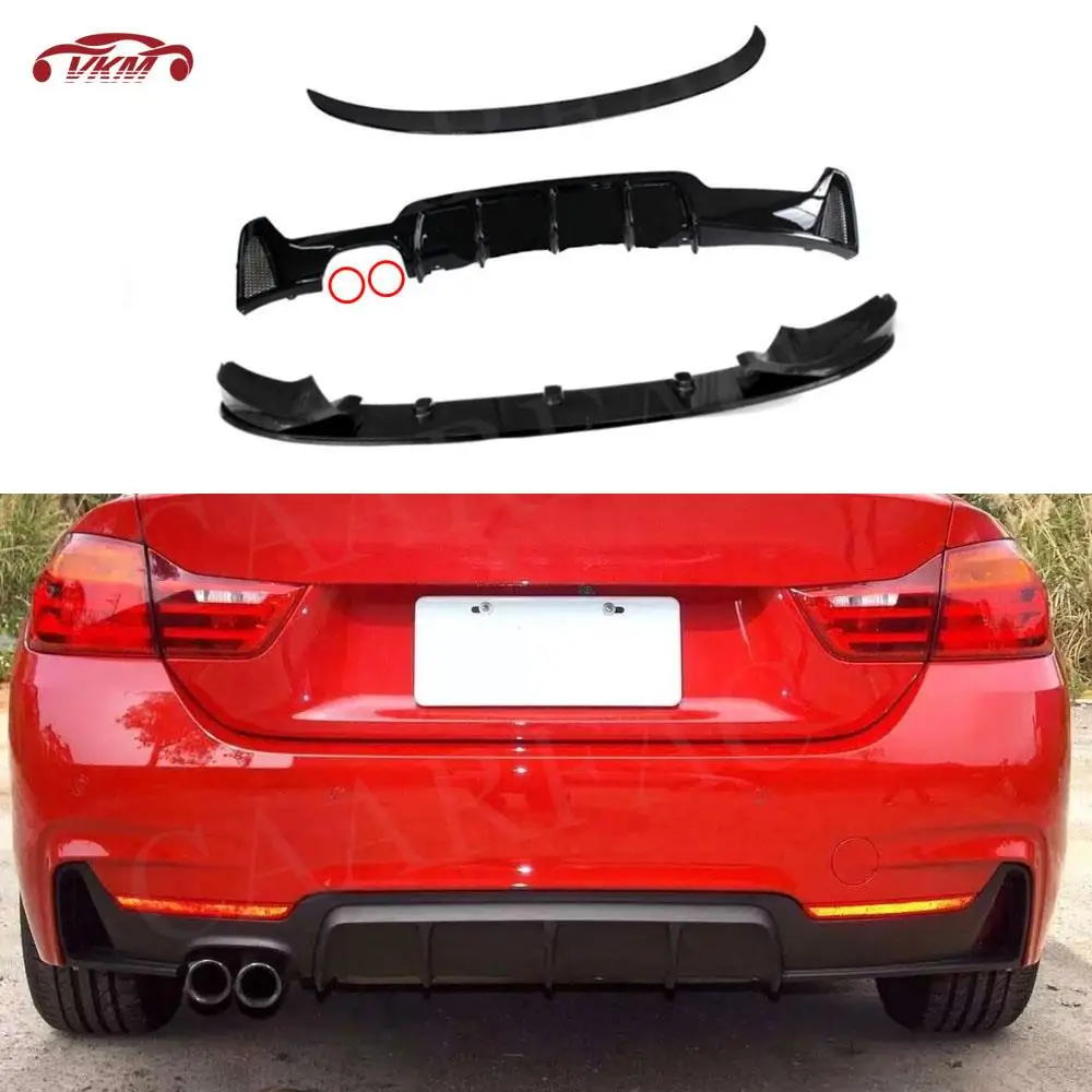 F32 F36 ABS Glossy Black Front rear bumper lip diffuser spoiler wing for BMW 4 series M Sport 2014 UP not Convertible Carbon OO-