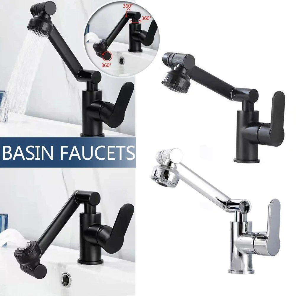 Grifo mezclador para lavabo, núcleo de válvula de cerámica, agua fría y caliente, grifo mezclador para cocina y baño, ducha en cascada, 2 modos