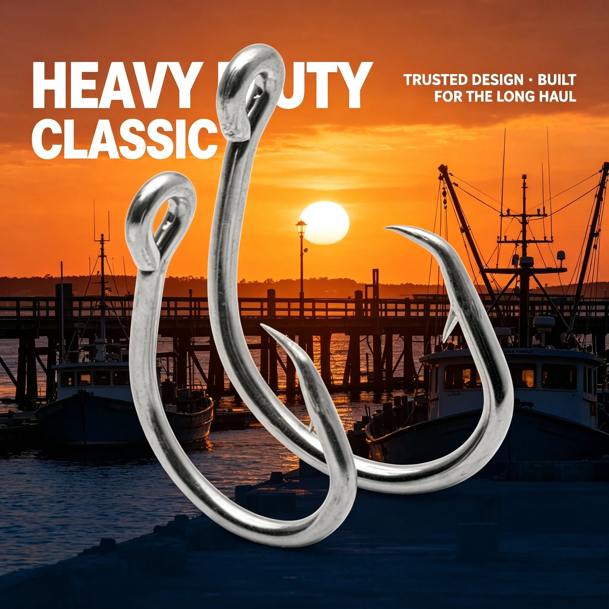 High-Strength 39960 Deep-Sea Fishing Hook Stainless Steel Offset Barb Sharp Hook for Offshore Saltwater Big Fishing Tackle