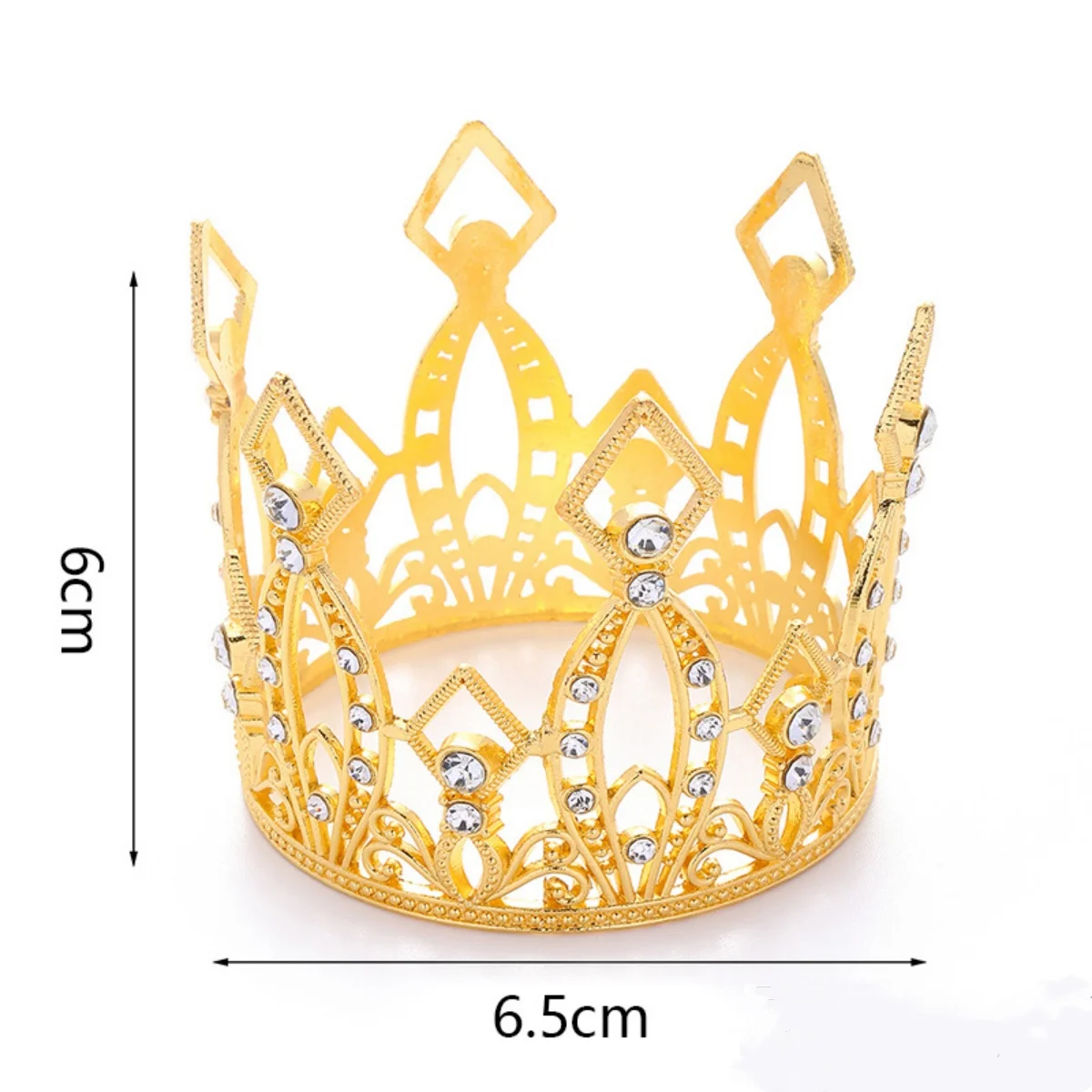 Mini Krone Kuchen Topper Kristall Kopfschmuck Tiara Strass Krone Kuchen Dekoration für Hochzeit Geburtstag Baby Shower Party Gefälligkeiten – Detail 2