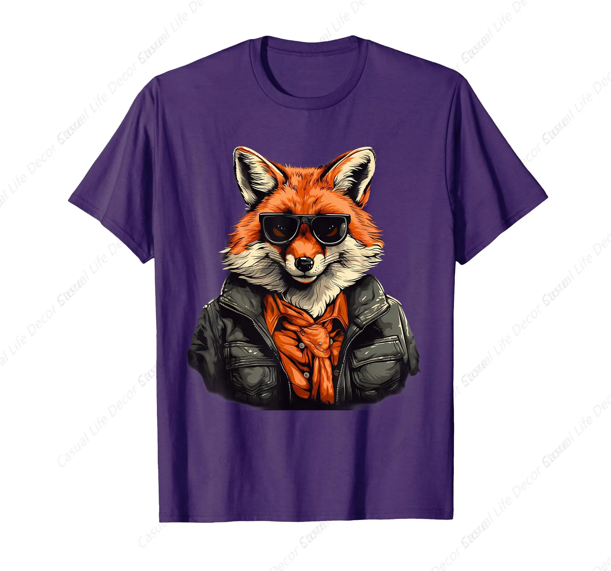 

Fox Artwork Sunglass Portrait Wildlife Art Forest Animal T-Shirt